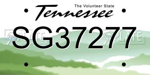 SG37277 Tennessee License Plate