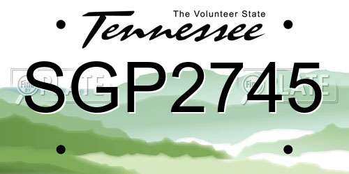 SGP2745 Tennessee License Plate