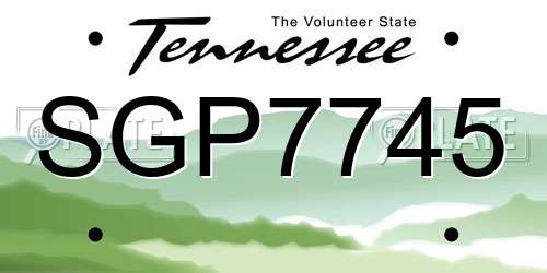 SGP7745 Tennessee License Plate