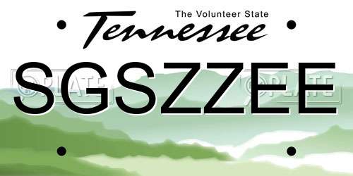 SGSZZEE Tennessee License Plate