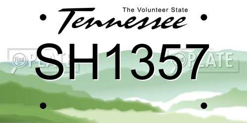 SH1357 Tennessee License Plate