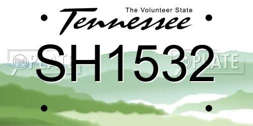SH1532 Tennessee License Plate