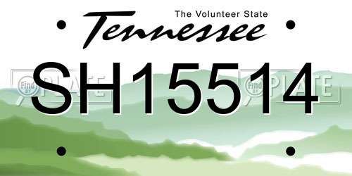 SH15514 Tennessee License Plate