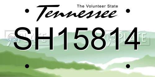 SH15814 Tennessee License Plate