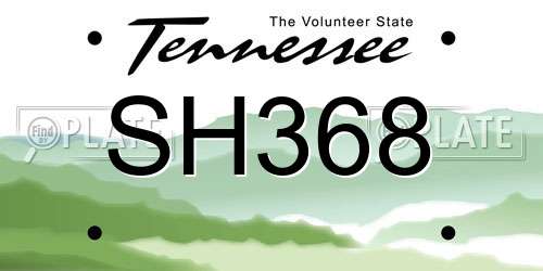 SH368 Tennessee License Plate