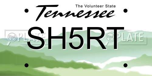SH5RT Tennessee License Plate
