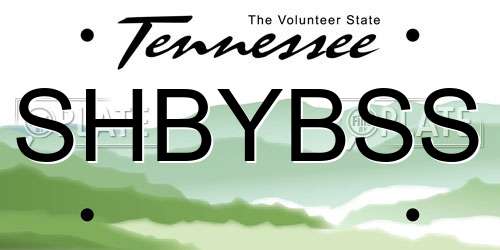 SHBYBSS Tennessee License Plate