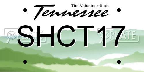 SHCT17 Tennessee License Plate