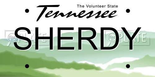 SHERDY Tennessee License Plate