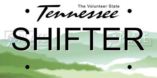 SHIFTER Tennessee License Plate