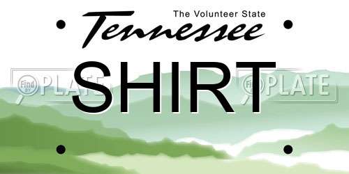 SHIRT Tennessee License Plate