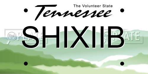 SHIXIIB Tennessee License Plate