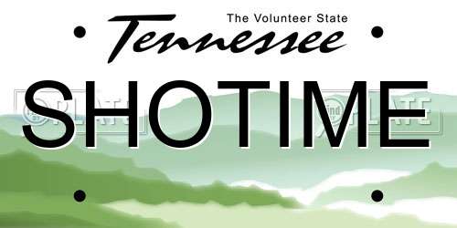SHOTIME Tennessee License Plate
