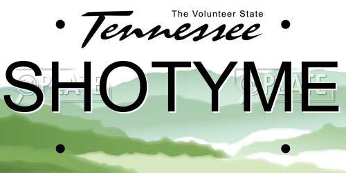 SHOTYME Tennessee License Plate