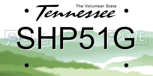 SHP51G Tennessee License Plate