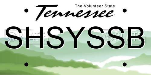 SHSYSSB Tennessee License Plate