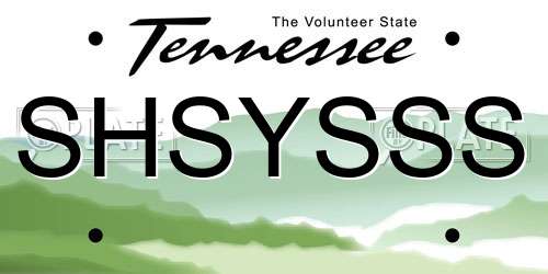 SHSYSSS Tennessee License Plate
