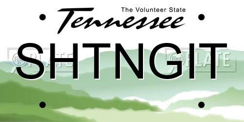 SHTNGIT Tennessee License Plate