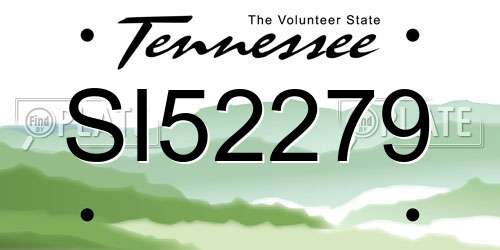 SI52279 Tennessee License Plate
