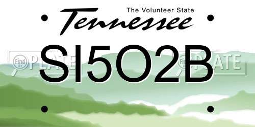 SI5O2B Tennessee License Plate