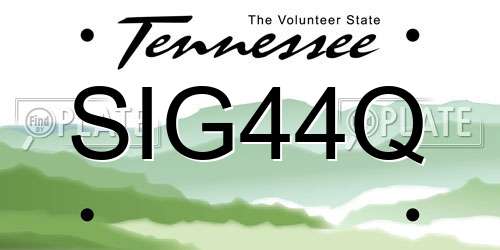 SIG44Q Tennessee License Plate