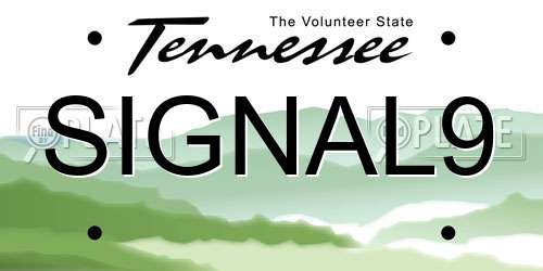 SIGNAL9 Tennessee License Plate