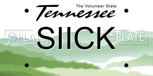 SIICK Tennessee License Plate