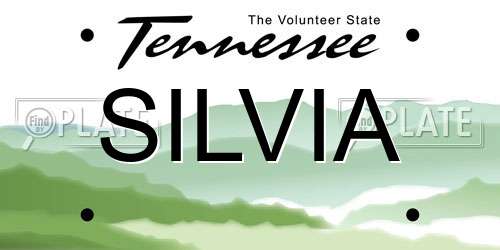 SILVIA Tennessee License Plate
