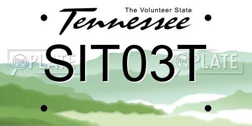 SIT03T Tennessee License Plate