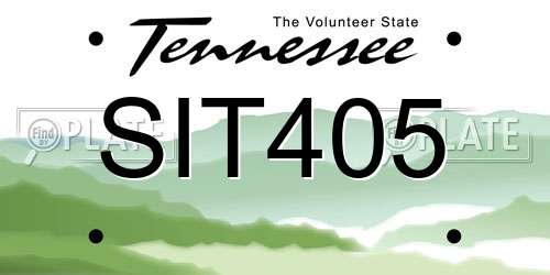 SIT405 Tennessee License Plate