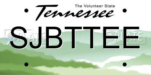 SJBTTEE Tennessee License Plate