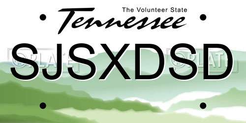 SJSXDSD Tennessee License Plate