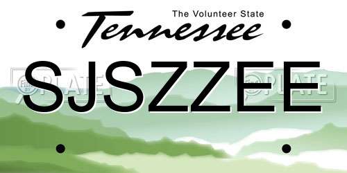 SJSZZEE Tennessee License Plate