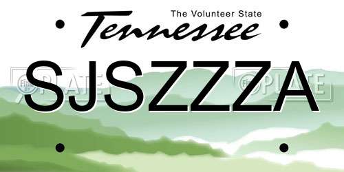SJSZZZA Tennessee License Plate