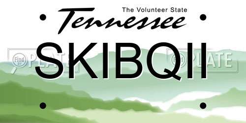 SKIBQII Tennessee License Plate
