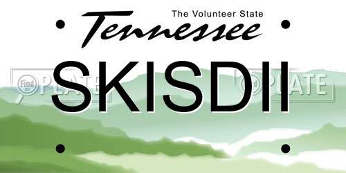 SKISDII Tennessee License Plate