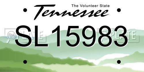 SL15983 Tennessee License Plate