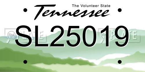 SL25019 Tennessee License Plate