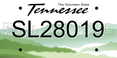 SL28019 Tennessee License Plate