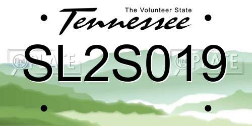 SL2S019 Tennessee License Plate