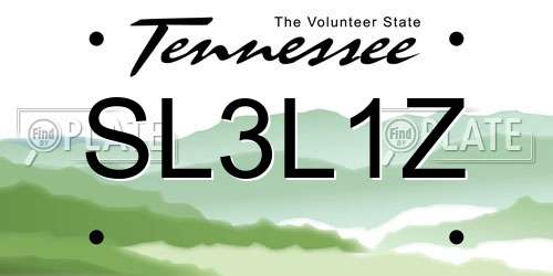 SL3L1Z Tennessee License Plate