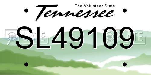 SL49109 Tennessee License Plate