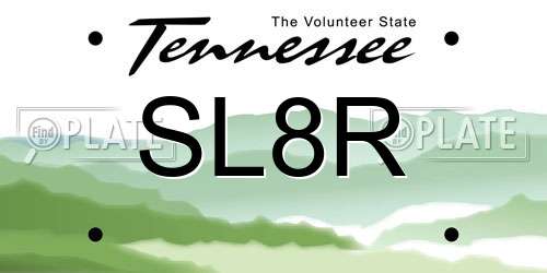 SL8R Tennessee License Plate