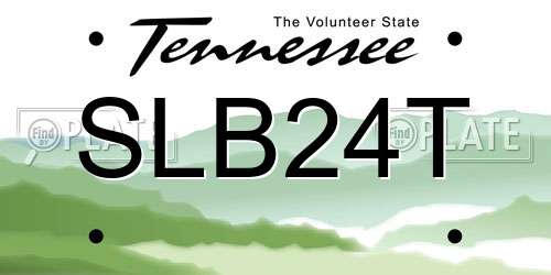 SLB24T Tennessee License Plate
