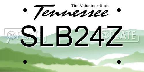 SLB24Z Tennessee License Plate