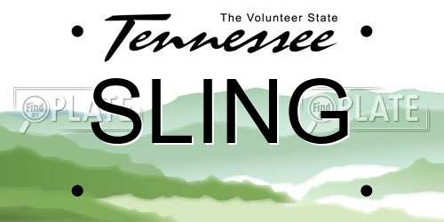 SLING Tennessee License Plate