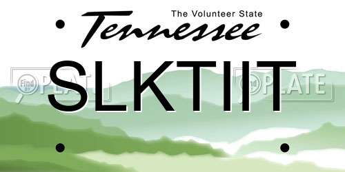 SLKTIIT Tennessee License Plate
