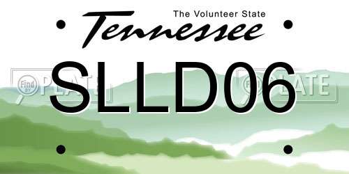SLLD06 Tennessee License Plate