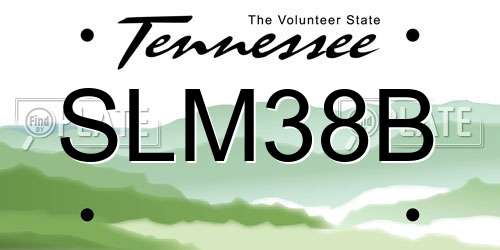 SLM38B Tennessee License Plate