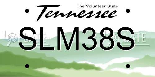 SLM38S Tennessee License Plate